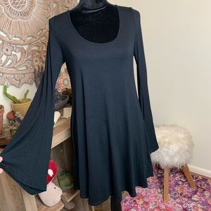 Gypsy warrior bell sleeve black dress